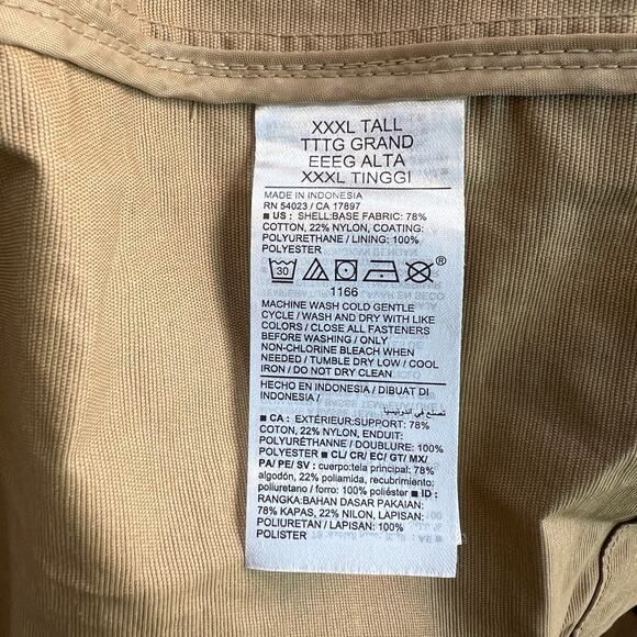 Old Navy Hooded Shell Parka Jacket Teakwood Brown Tall Water Resistant - Picture 8 of 10